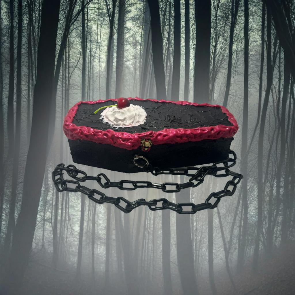 Black Bubble Gum Coffin- Fake Cake Purse image 0