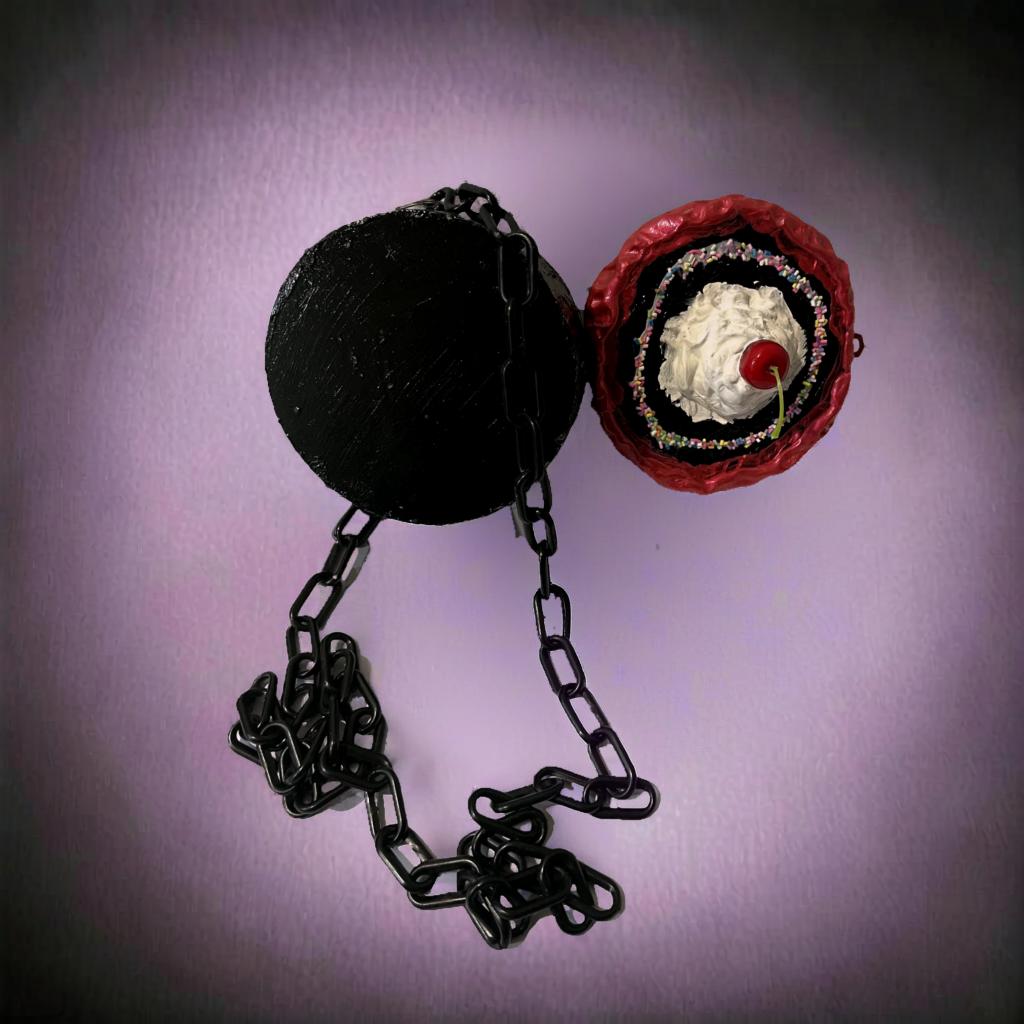 Gothic Black Cherry-Fake Cake Purse image 2