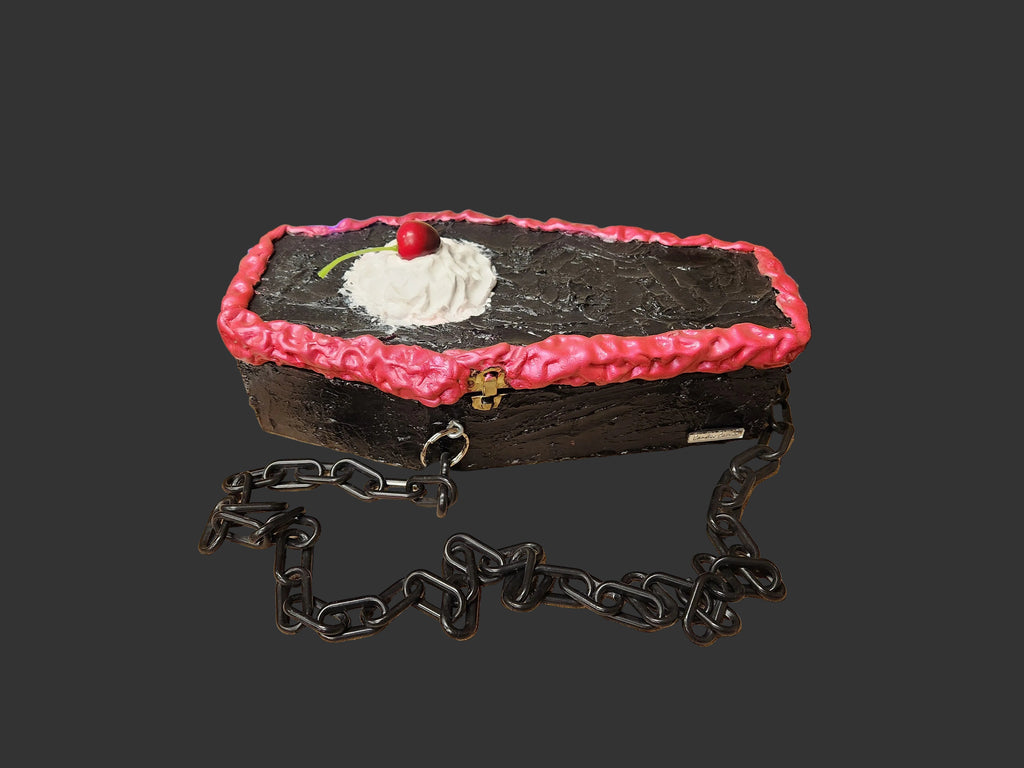 Black Bubble Gum Coffin- Fake Cake Purse