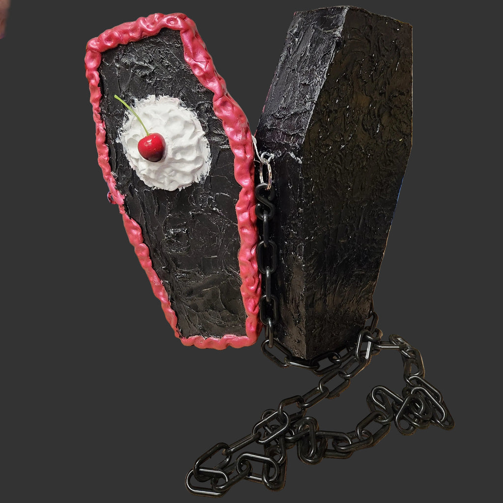 Black Bubble Gum Coffin- Fake Cake Purse